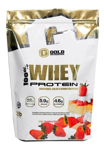 100% Whey Protein 2 Lb 907 Gr Gold Nutrition Proteína Concentrada