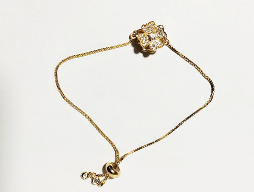 Pulsera Giratoria Trébol 4 Hojas Antiestrés Ajustable