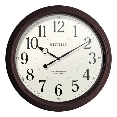 Westclox Reloj De Pared Analógico Con Acabado De Madera Pr.
