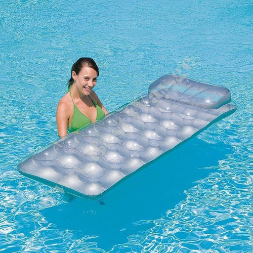 Imagen 8 de 10 de Colchoneta Inflable Bestway Metálica 188 X 71cm Pileta 43024