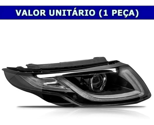 Farol Dianteiro Evoque 2016 17 18 2019 D3s Com Led 10 Pinos