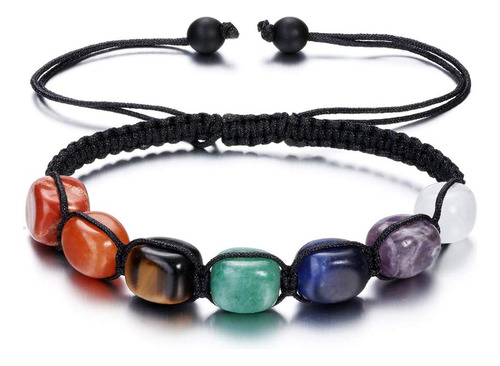 Top Plaza Pulsera De Piedra De 7 Chakras Reiki Yoga Cristal 