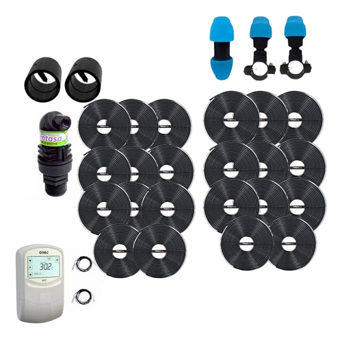 Kit Aquecedor Solar Com 22 Placas 88m³ E Comando Nautilus