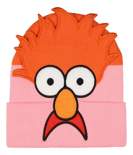 The Muppets Beaker Beanie 3d Character Face Knit Beanie Hat.