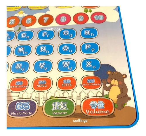 Imagen 3 de 8 de Juego Tipo Tablet Juguete Didactico Aprender Ingles Y Chino