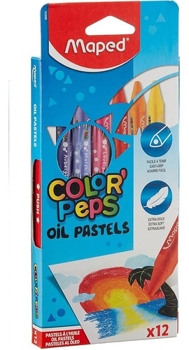 Crayones Pasteles Al Oleo Maped Color´peps X12 Uni.