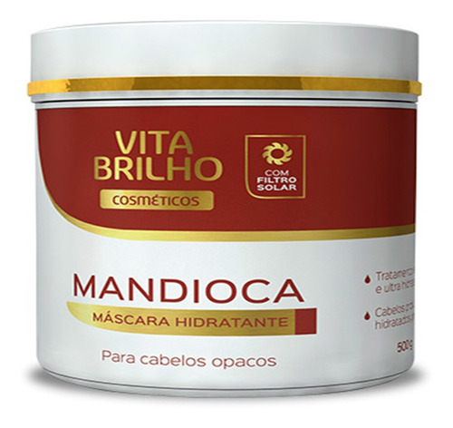 Máscara Hidratante De Mandioca 500g Vita Brilho
