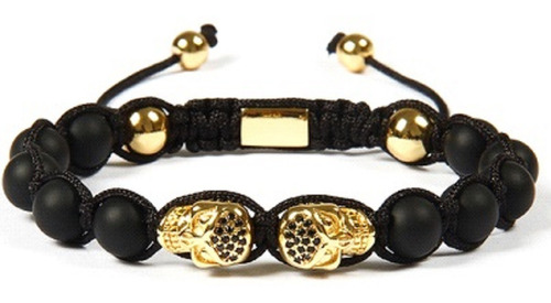 Pulsera Brazalete Calaveras  Ajustables Bolsa De Terciopelo