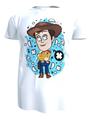 Polera Diseño Woody, Toy Story, Unisex Poliester 