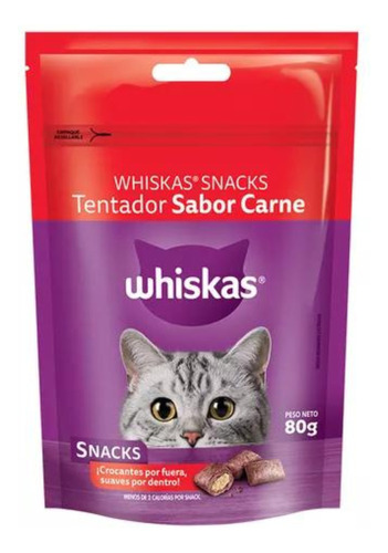 Whiskas Snacks Tentador Sabor Carne 80gr - Happy Tails 