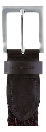 Cinturón Casual Scappino Trenzado Hombre Color Café medio Talla 30