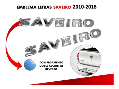 Emblema Letras Para Cajuela Compatible Con Saveiro 2010-2018