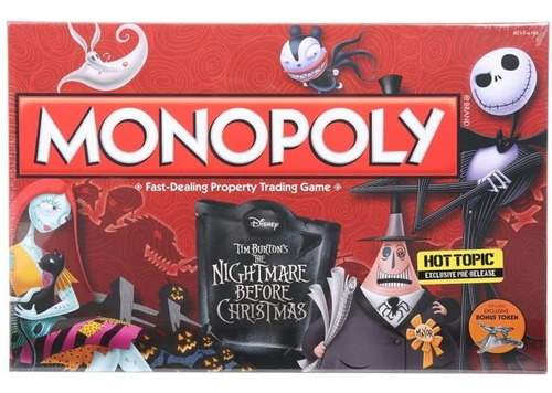 Monopoly La Pesadilla Antes De Navidad Juego De Tablero Tema