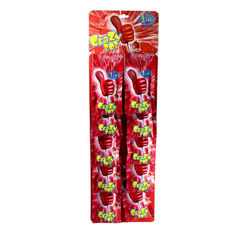 Chupetin Crazy Pop Frutilla Pack X 10un