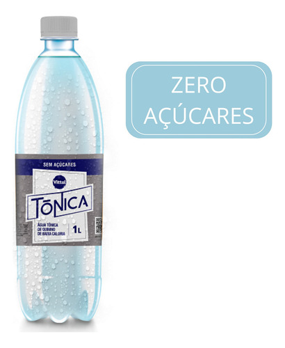 Kit 6 Água Tônica Zero Vittal Garrafa 1 Litro