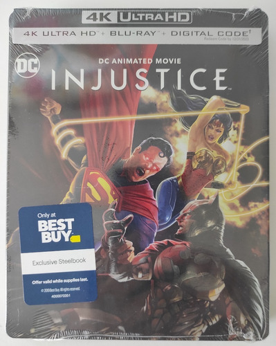 Liga De La Justicia: Injustice 4k Blu-ray Steelbook