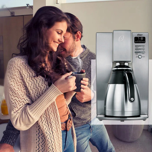 Cafetera De Filtro Oster Gourmet Programable Jarra Termica Color Plateado