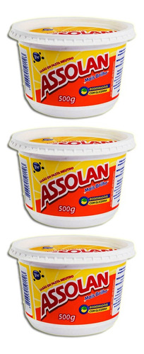 Sabão Em Pasta Neutro - 500g - Assolan Kit 3