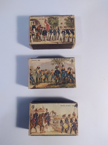 Antiguos Cerillos Suizos Valais 1800's Militares Lote