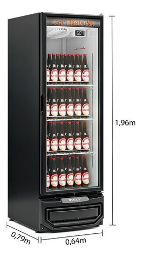 Refrigerador vertical cervejeira Gelopar Gcb-57 V Pr 220v Ii