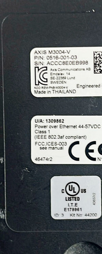 Câmera Rede Dome Fixo Axis M3004-v (0516-001-03 ) Hdtv Branco (Usado)