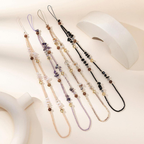 Correa De Cadena Larga Para Teléfono, Elegante Cordón Rosa