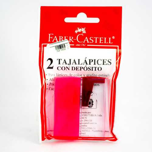 Tajalápiz Con Deposito 125lv X 2 Uds Faber Castell