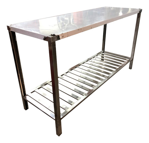 Mesa De 1200x600x850 Con Ruedas 100 % Acero