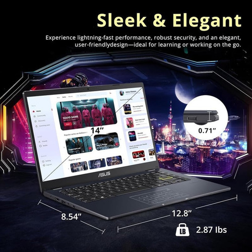 Laptop Asus Fhd Go 2024 De Doble Núcleo Intel Celeron N4500,