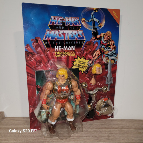 Masters Of The Universe Origins He-man Flying Fist Puño Bole (Usado)