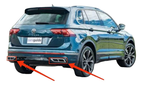 Molduras Cromadas Facia Trasera Vw Tiguan R Line 2023-2024 