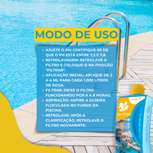 Clarificante Ultra Floc 1l Águas Cristalinas - Montreal | Lojão Do Ferro