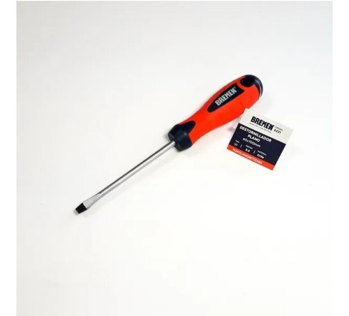 Imagen 1 de 4 de Destornillador Bremen Punta Plana 6x125 Mango De Goma