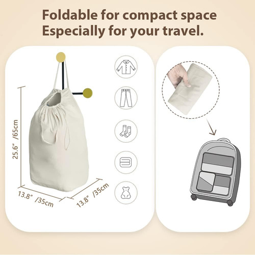 Bolsas De Lavandería Con Asas - 140l Para Dormitorio Y Viaje