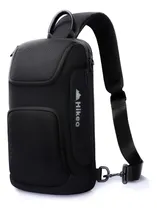 Comprar Mochila Crossbody Impermeable Para Tablet De 9.7 Pulgadas, Bandolera Para Hombre Y Mujer Multiples Compartimentos Y Bolsillos Ocultos Mariconera Color Negro Diseño de la tela Liso