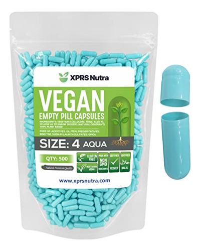 Xprs Nutra Tamaño 4 Cápsulas Vacías - 500 Cápsulas Veganas V