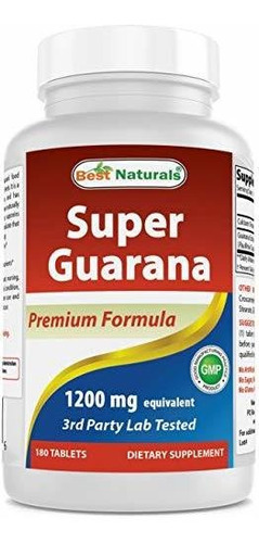 Mejores Naturals De Super Guarana 1200 Mg 180 Cápsulas.