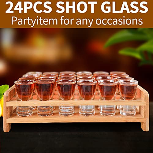 Juego De 24 Mini Vasos De Chupito Transparentes Para Fiestas