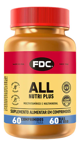 All Nutri Plus Fdc Vitamina A C D E Complexo B Licopeno 60c