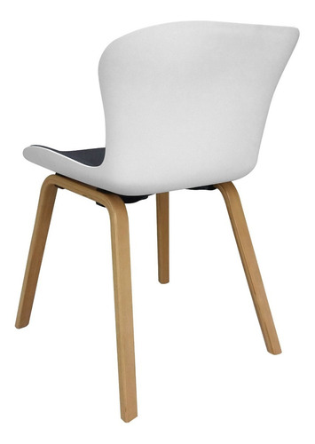 Silla Comedor Moderna Robinson - Desillas Estructura Tapizado Gris Asiento Tapizado Gris