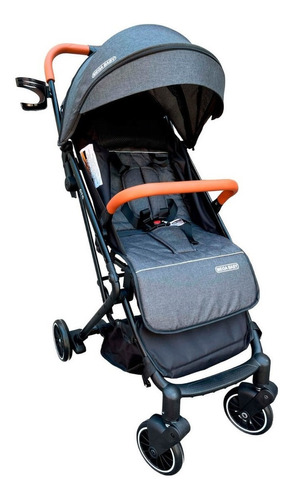 Cochecito de paseo Mega Baby Ata gris con chasis color negro