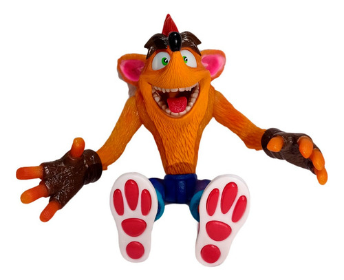Figura Crash Bandicoot Articulada Con Luz Y Accesorios 30 Cm