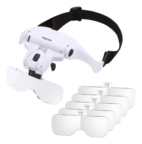 comprar Vincha Con Lupa Y Luz Cabeza Profesional Manos Libre Aumento
