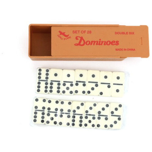 Domino Caja Firme Madera Juego Familiar Mesa