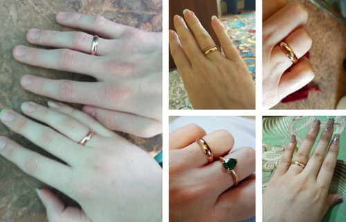 Imagen 9 de 9 de Anillo Compromiso Argolla Clásica Rose Gold Boda Regalo