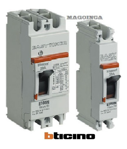 Breaker Termomagneticos 2x75, 2x100 A Bticino Easytiker 