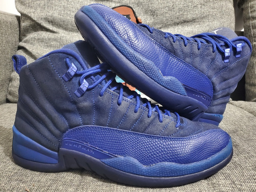 Tenis Jordan Retro 12 Blue Suede 28cm Originales Usados Poco