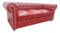 Comprar Sillon Sofa Chester 3 Cps Cuero Quebrado 100%  Cuero Origina