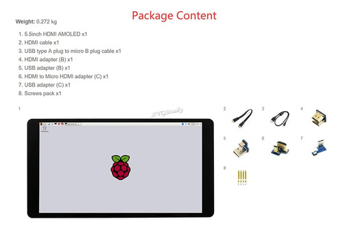 Pantalla Amoled Hdmi De 55 Pulgadas Con Cubierta De Vidrio