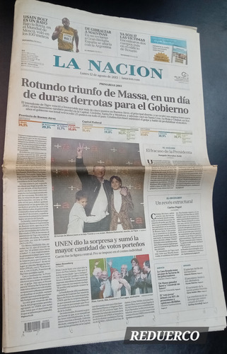La Nación Triunfo Massa Elecciones Primarias 2013 12/8 (Usado)